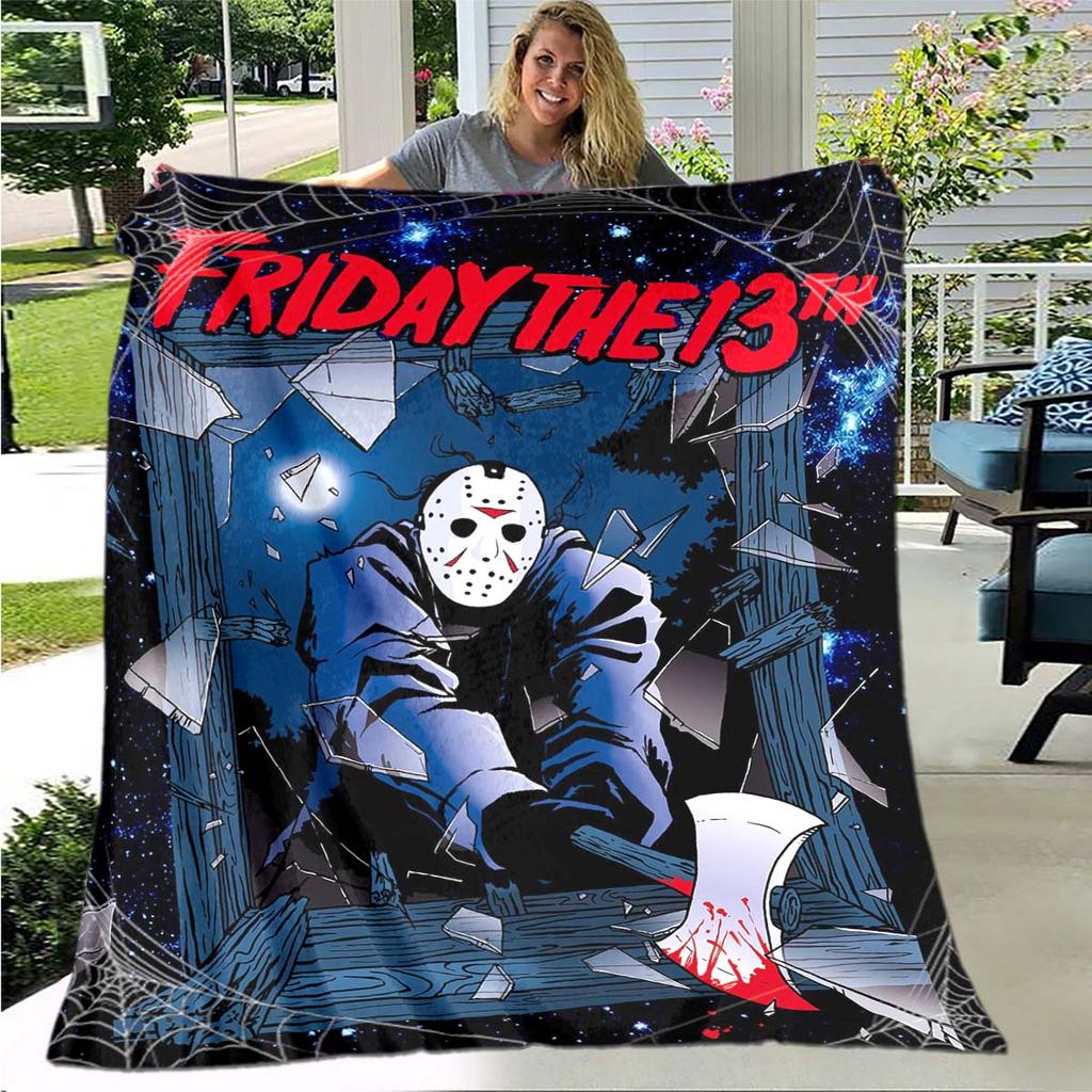 Halloween Horror Movies Character Huanted House Blanket Blankets for Beds Super Soft Warm Blanket Cover Flannel Throw Blanket