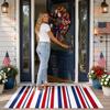 Durable Entrance Mat with Striped Pattern for Indoor Outdoor Use Non Slip Washable Hallway Foyer Rug for High Traffic Areas