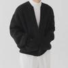 Men's Round Neck Solid Color Knitted Cardigan - 2023 Casual Autumn/Winter Fashion, All-Match, Large Size Trendy Jacket