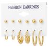 IF ME Retro Butterfly Tassel Pearl Earrings Set Elegant Gold Earring Women Fashion Jewelry Accessories