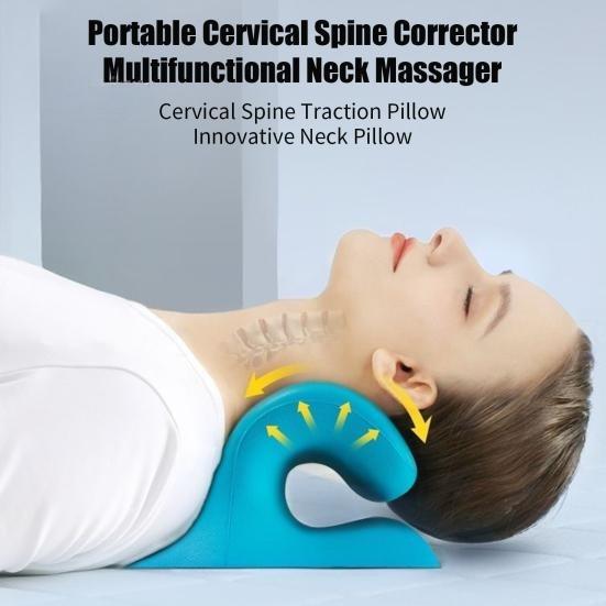 Boyun Germe Yastığı Servikal Traksiyon Cihazı Omurga Düzeltme Ergonomik Tasarım Nefes Alabilir Boyun Kamburluğu Düzeltme Destek Yastığı