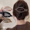 Large Plastic Hair Claw Clip Matte Hair Clamps Grab Hollowed Oval Geometric Barrettes Hairpin Women Hair Accessories