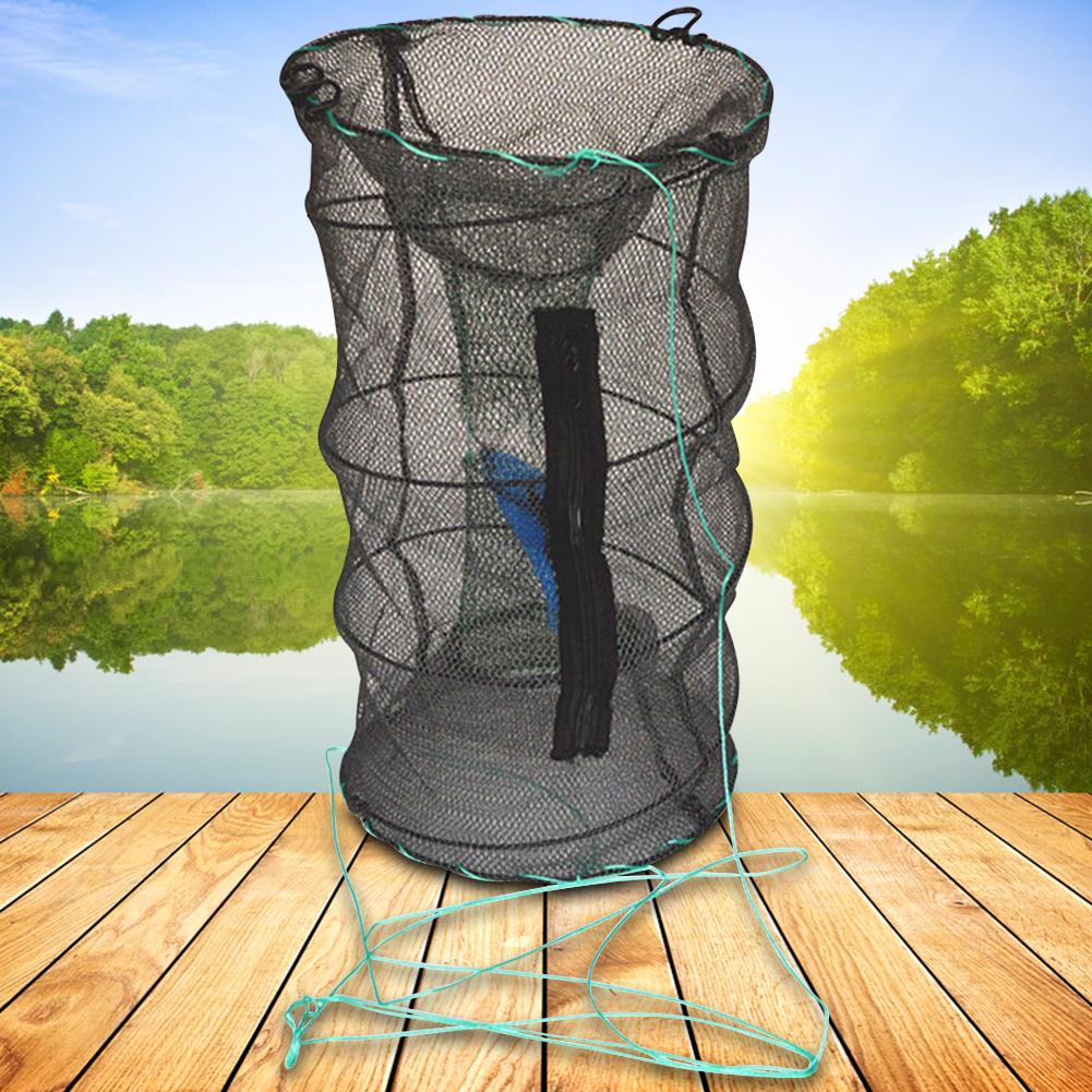 Fishing Dredge Net Portable Fishing Landing Dip Net Crab Crayfish Lobster Catcher Pot Trap 25x30/25X45CM Outdoor Fishing Net