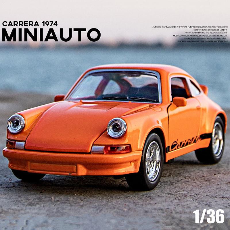 1/36 Porsche Classics Old Car Alloy Simulation Car Model With Sound And Light Metal Diecasts & Toy Vehicles Decoration Children Boy Toys