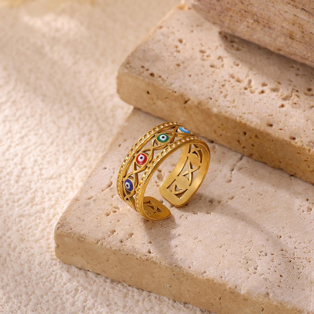 Classic Geometric Irregular Heart Gold Color Rings for Women Stainless Steel Exquisite Double Butterfly Rings Jewelry Party Gift
