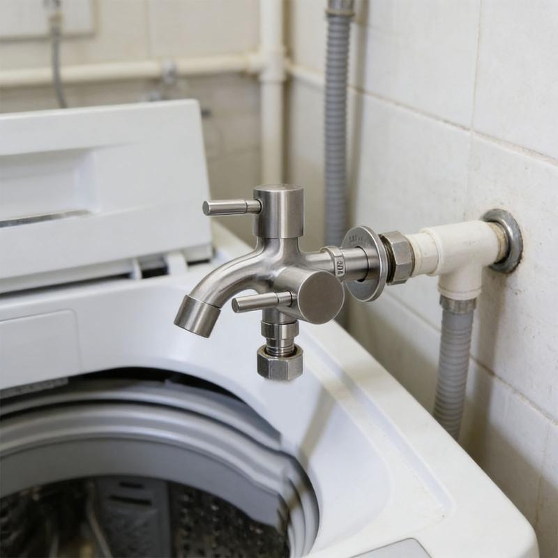 High Quality Stainless Steel Water Faucet Double Outlet For Sink Modern Style Suitable For Home And Commercial Use