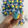 Handmade 3.5cm Cute Knitting Mini Crochet Urgly Fish Ornaments Sloth Shape Crochet Yarn Pendants DIY Doll Keyrings Wholesale