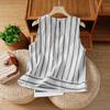 Premium Women's Vertical Stripe Vest – Korean Style Loose Summer Top 2025