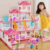 Kindermusik Puppenhaus Montage Villa Haus 3D DIY Traum Prinzessin Schloss Villa Montage Puppenhaus Set Spielzeug Mädchen Familienspielzeug