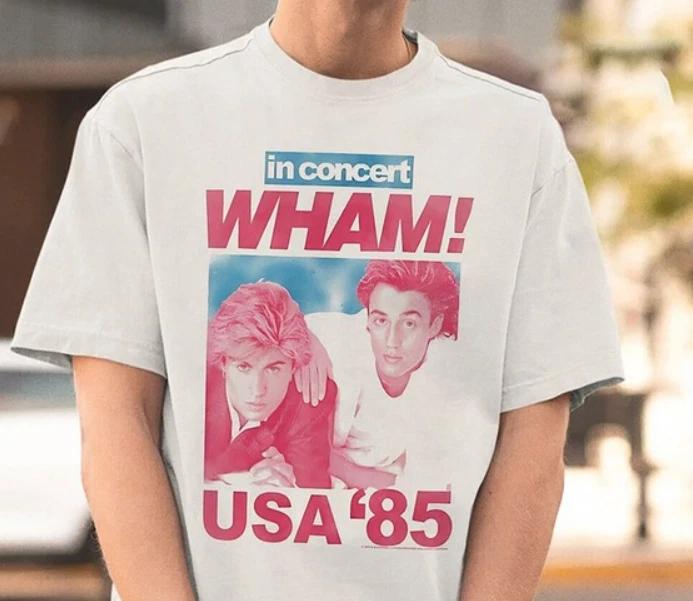 Футболка Wham, Футболка Wham с поп-музыкой, Футболка Wham Big Tour 2XL