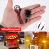 8mm 12V Motorcycle Turn Signal Light Lamp Indicators Blinker 3 High Brightness LED Led  for Honda Yamaha Kawasaki Cafe Racer