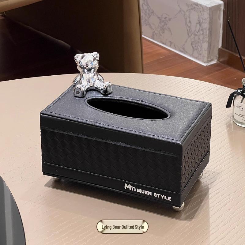 European Creative Leather Tissue Box for Hotel, Office, and Restaurant