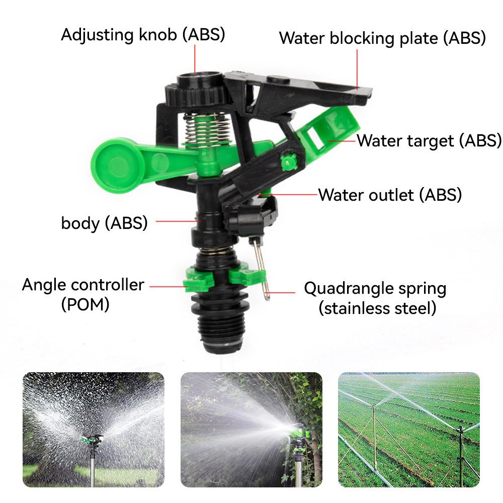 360 Degree Rotating Sprinkler DN15 1/2 Inch Water Sprinkler Automatic Water Sprayer Nozzle Agricultural Garden Irrigation System