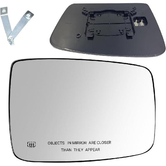 For Dodge Ram 1500/2500 Passenger Side Heated Mirror Glass | 2009-2018 Truck Mirror Replacement | Convex Design + Built-In Heater | Easy Tall