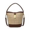 Casual Woven Straw Bag New Lazy Wind Vacation Fashion Portable Messenger Bag Bucket