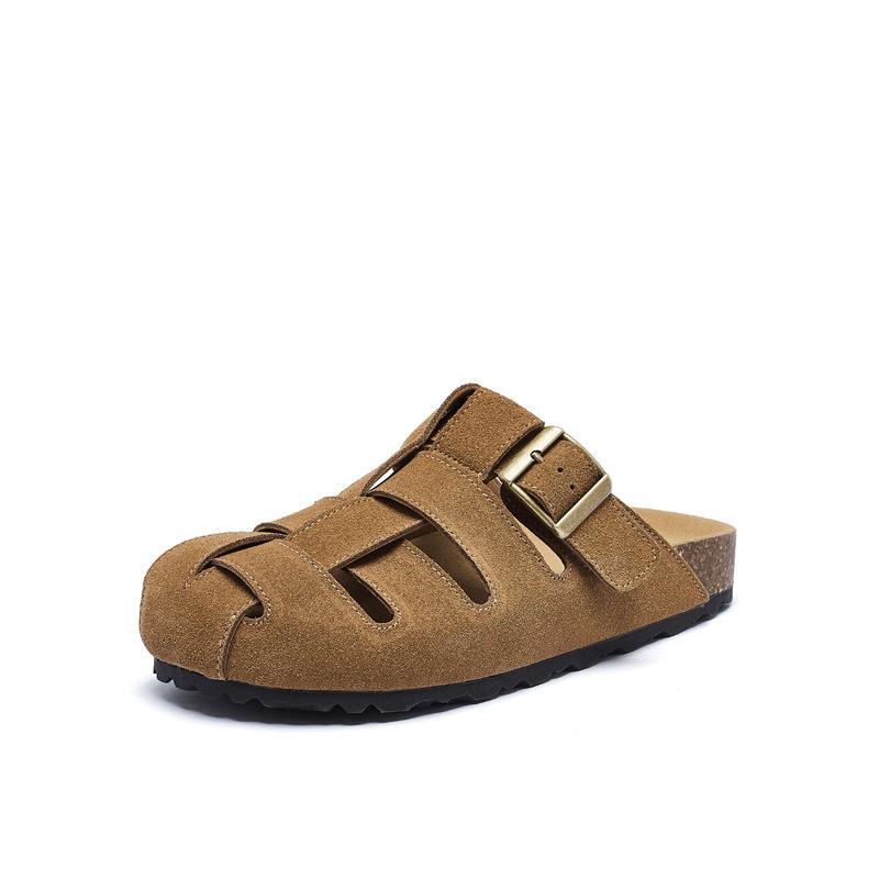 Augustus Denboken Slippers Women's 2025 New Summer Wear Baotou Half Slippers Thick Bottom One Pedal Cold Slippers