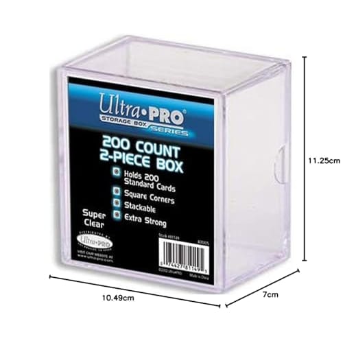 Ultra Pro Clear 2-Piece Card Storage Box for 200 Cards