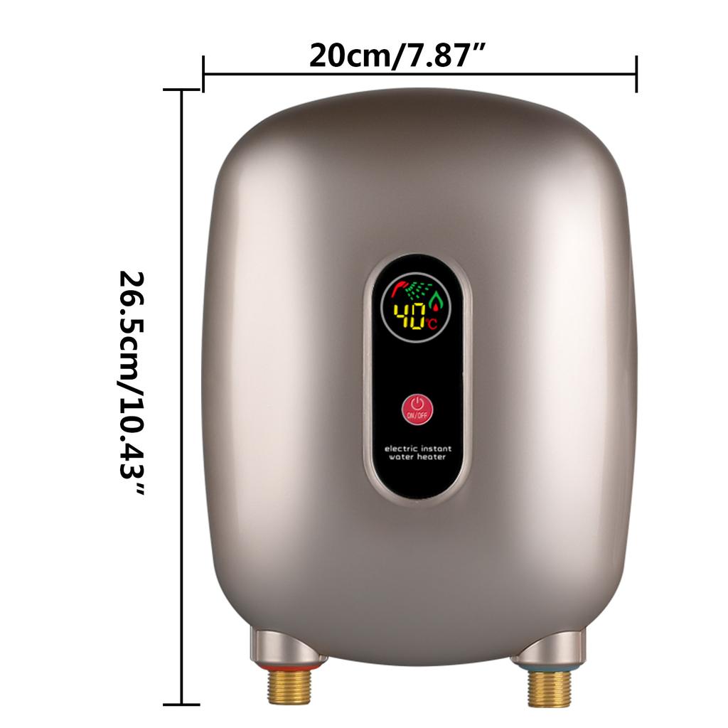 Electric Water Heater Waterproof Hot Water Quick Heating Heater Led Display Tankless Water Heater 3000w 110V