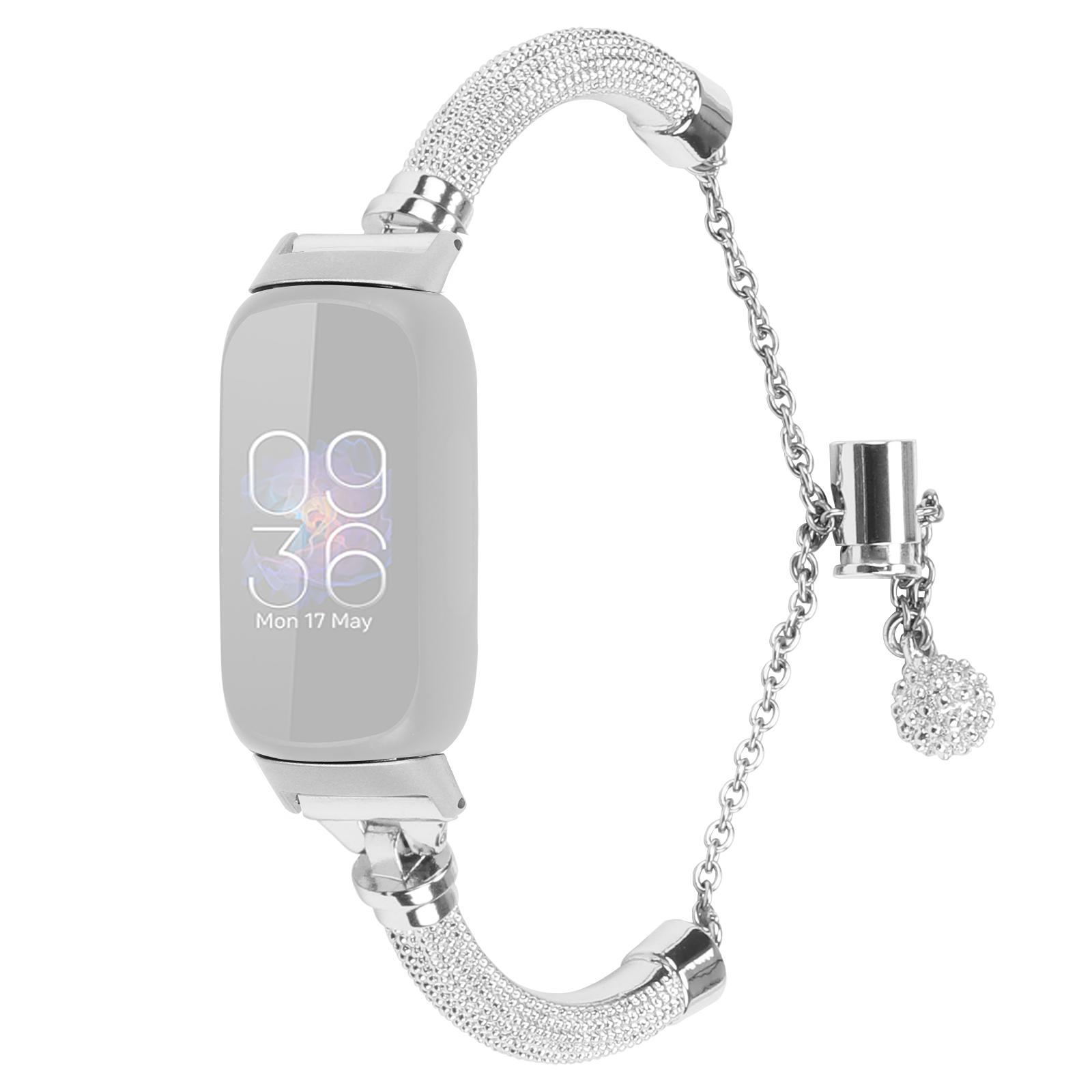 

For Fitbit Inspire/Inspire 2/Inspire HR Metal Smart Watch Band Bracelet Wrist Strap Replacement Silver