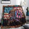 1Pc Viking Pattern Print Flannel Blanket, High quality Comfortable for All Seasons, Home Decor, Warmth and Comfort, Perfect for Christmas Gifts