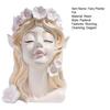 Yousheng Fairy Head Planter Angel Girl Face Flower Pot Resin Decorative Vase Indoor Cactus Pot for Home Office Desk Garden
