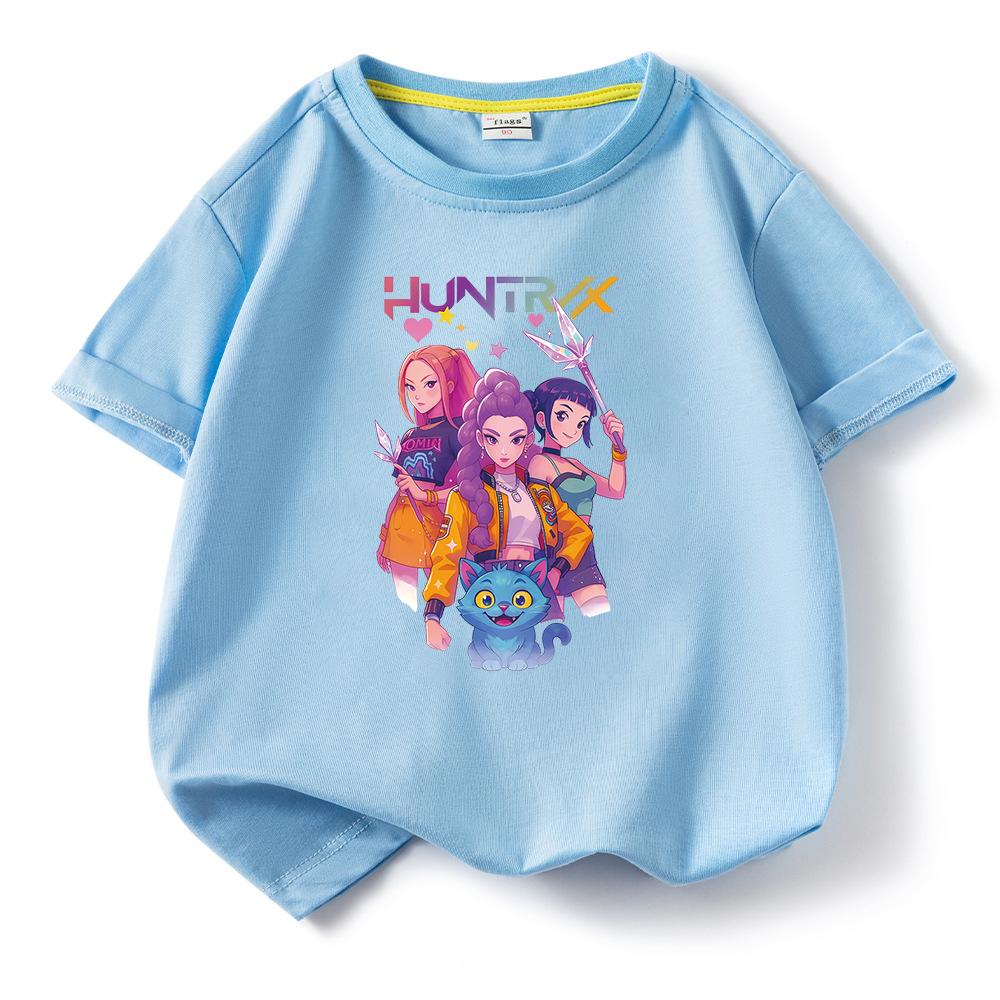 KPop Demon Hunters Children's Cotton Cartoon T-Shirt