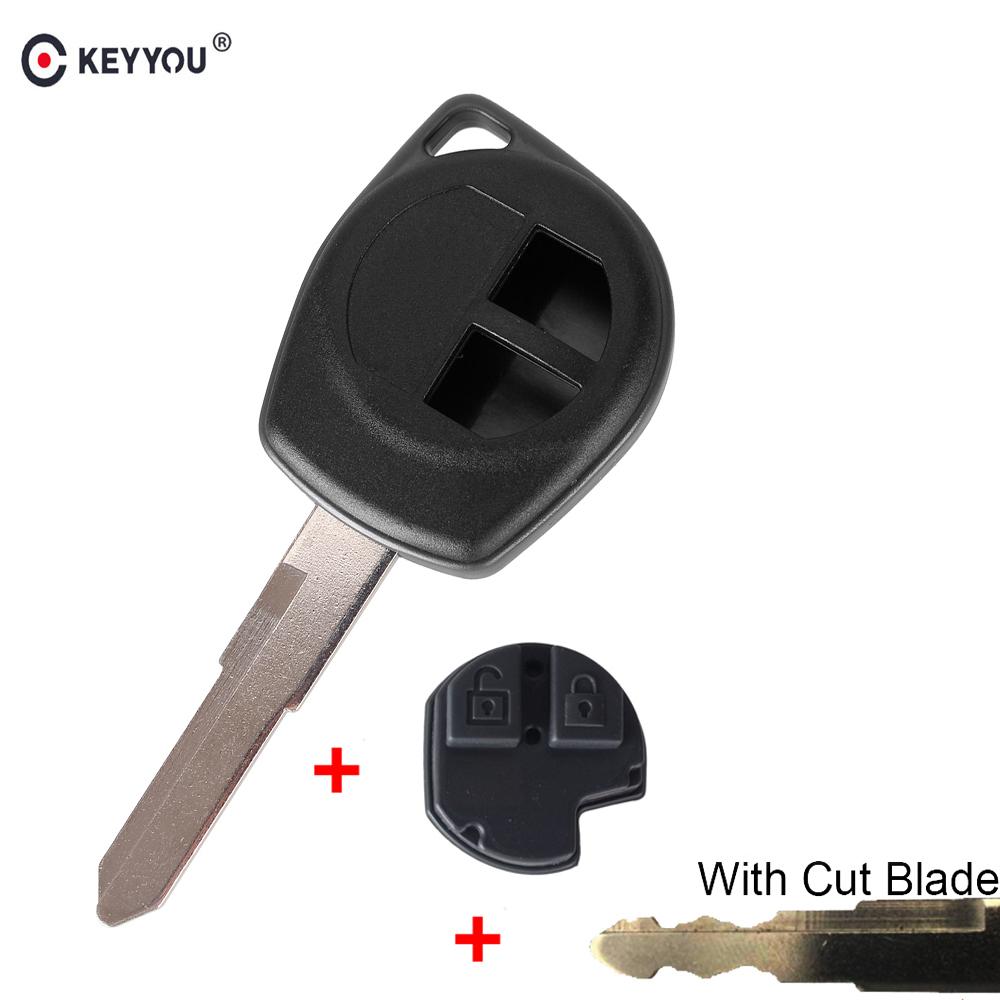 Cut/Uncut Blade For Suzuki Swift Grage Vitara Alto 2 Buttons Flip Folding Car Key Case Shell Upgrade