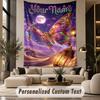 Butterfly (144) Theme Wall Tapestry Customized With Name Text Personalized Hanging Tapestry For Bedroom Living Room Decor
