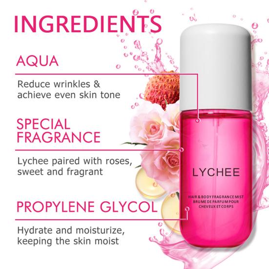 Vanilla Coconut Perfume 50ml Hair Deodorant Spray Long Lasting Fragrance Mist for Body Hair