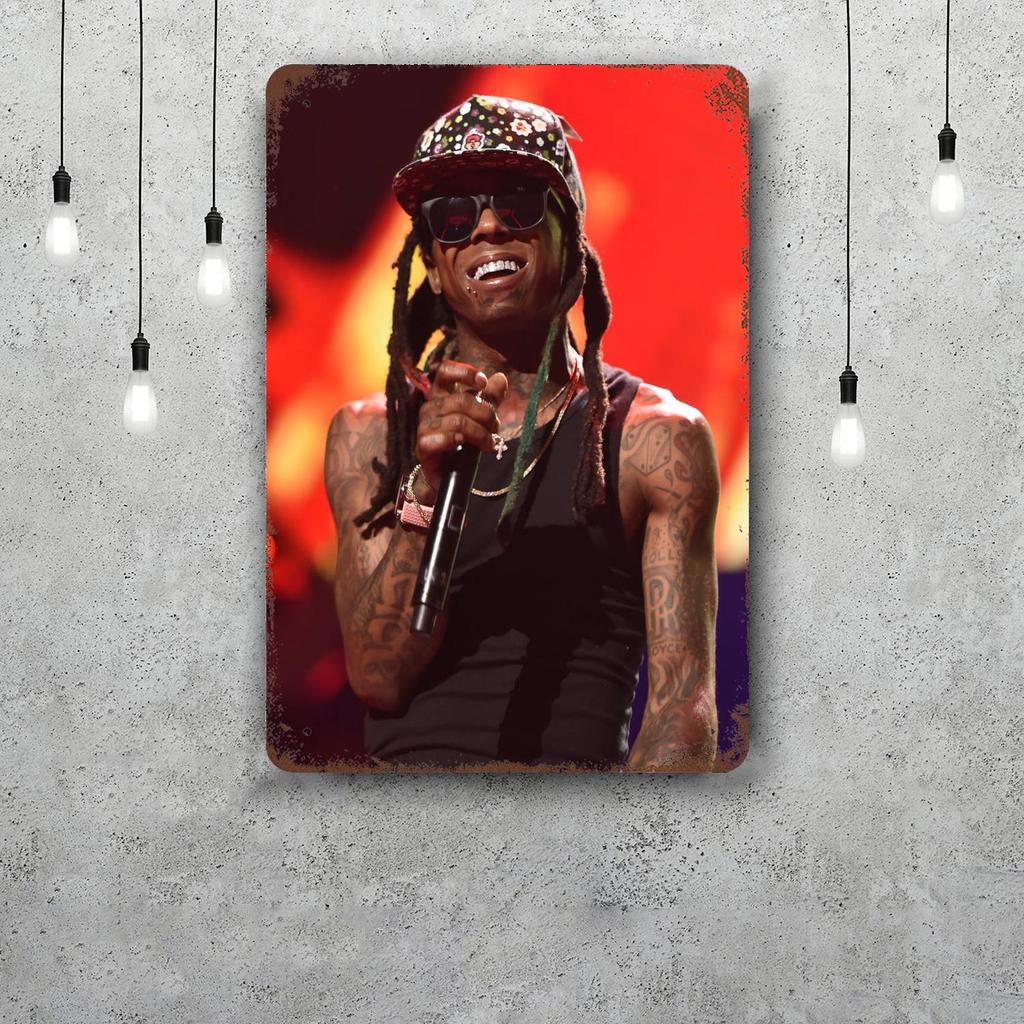 Lil Wayne Vintage Metal Tin Signs Posters Decor Retro Metal Plaque Wall Art Decor for Garage Bar