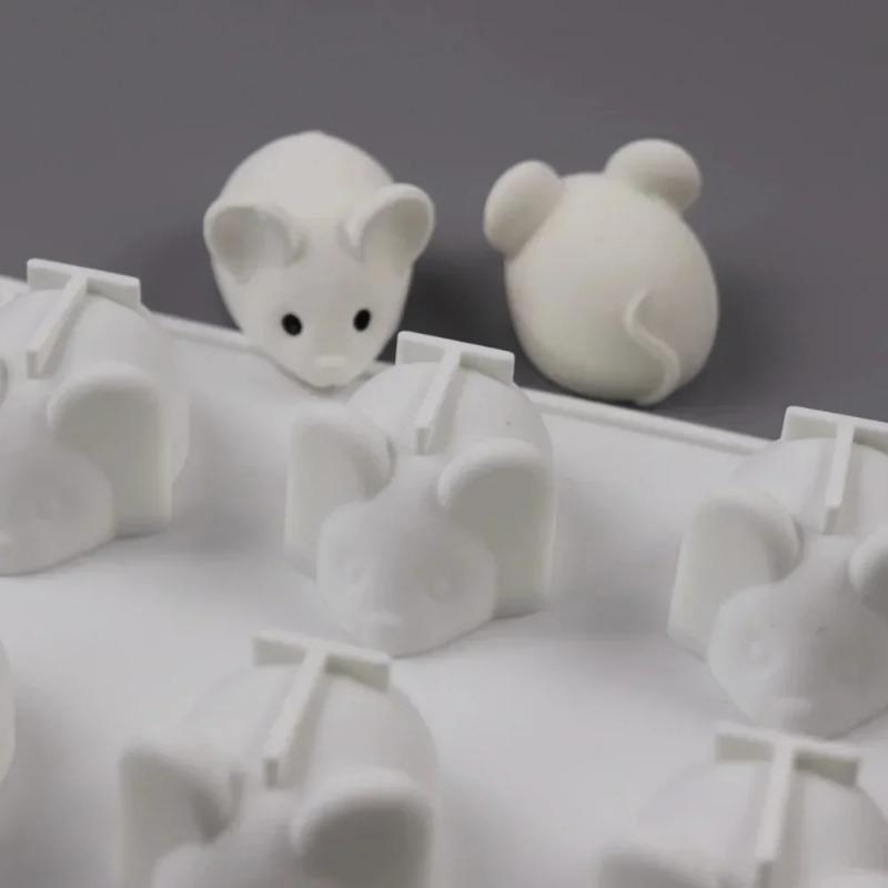 6-fach Mäuseform Mousse Kuchen Dessert Backen Schokolade Silikonform Küchen Backblech Fondant Kuchen Dekorationswerkzeug Kuchen