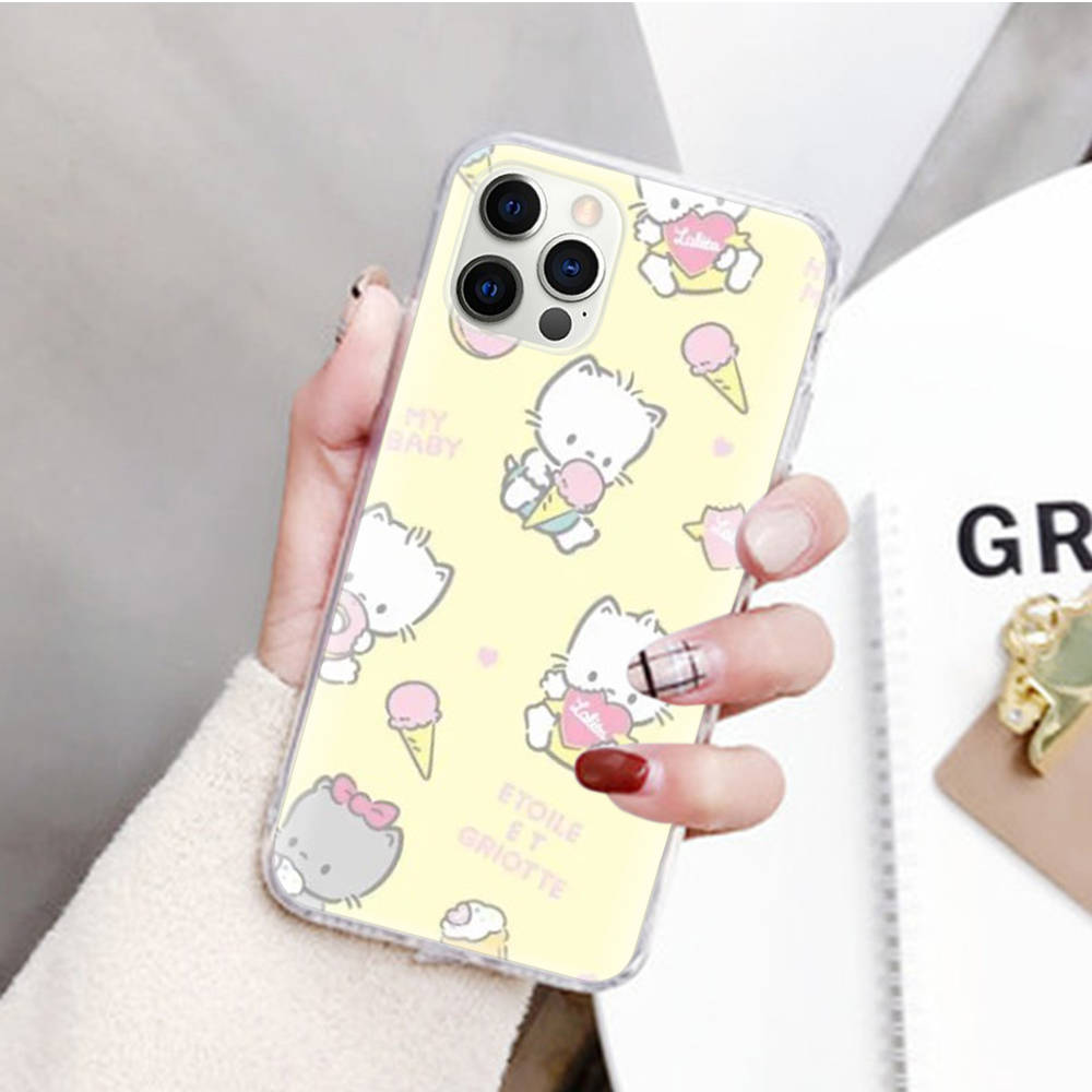 JZ25Cat Sanrio Transparent Case for Samsung A04 A14 A23 M33 M53 Realme 10 9 C35 C55 VIVO Y02 X80 Infinix Hot 30 Note 11 Tecno Spark 8P Pro