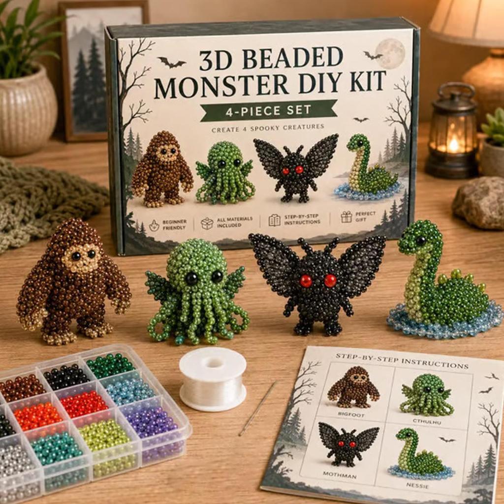 3D Beaded DIY Kit Animal Themed Beadwork Set Beginner Beading Craft Kit for Adults Enthusiasts Birthday Parties Rainy Days Stay