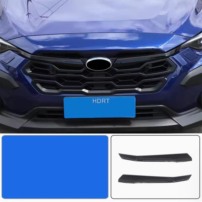 For Subaru Crosstrek 2024 + Car Styling Protector Decoration Accessories Exterior Sticker Front Racing Grille Molding Hood Trim
