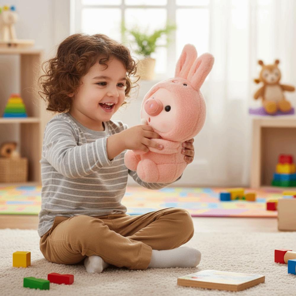 Kawaii Style Pig Doll Cute Cartoon Design Milk Tea Plush Toy Cartoon Pig Plush Toy Kids Gift
