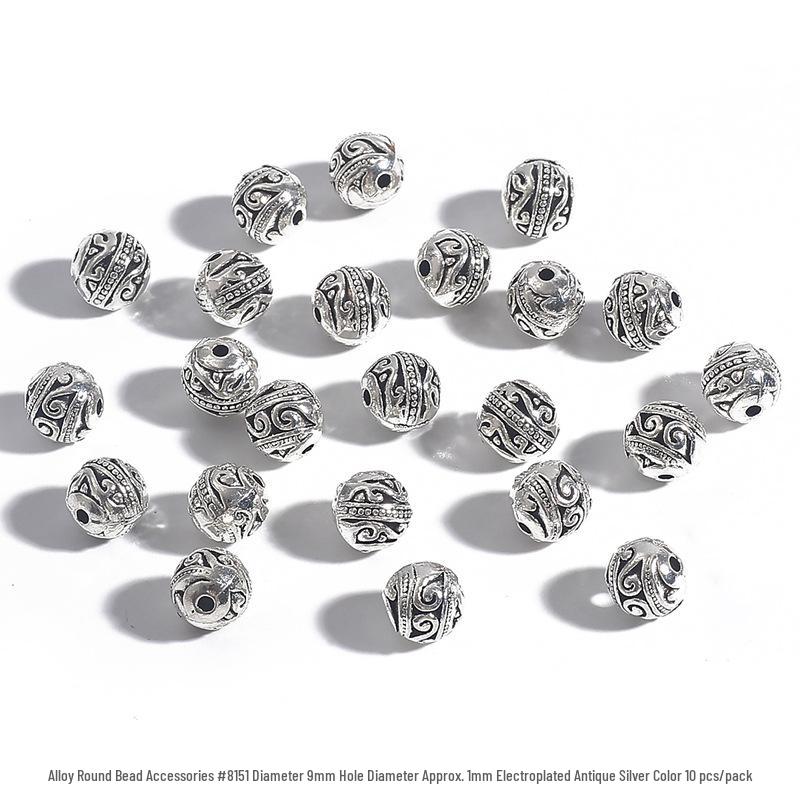 DIY Jewelry Accessories: Alloy Round Bead Spacer, Bracelet & Necklace Connectors, Pendant Buckle