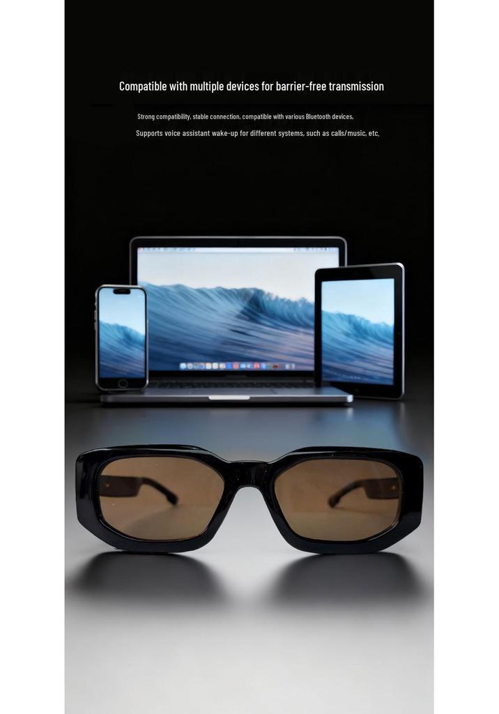 AI-Powered Bluetooth Translation Glasses: Real-Time Translation In 100+ Languages, Music & Calls Compatible with Various Frame Shapes