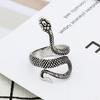 Ring Shape Design Snake Open Jewelry Adjustable Alloy Finger Band for Daily Life