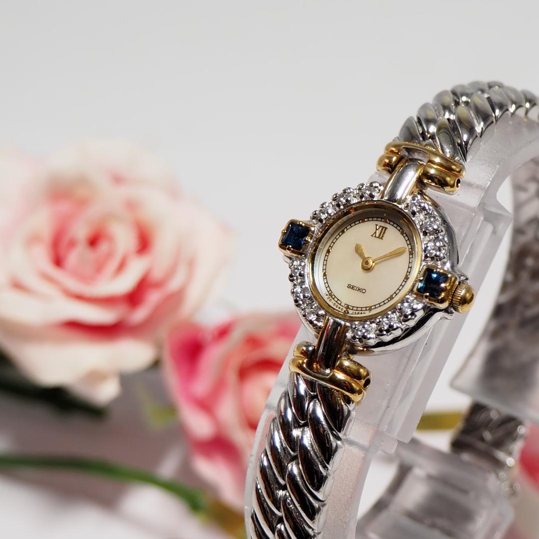 

[USED] SEIKO Exceline Diamond Shell 2P Sapphire Watch F743