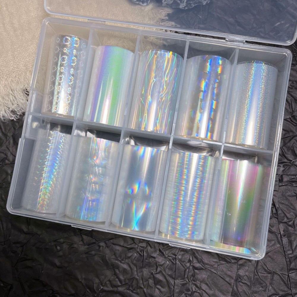Iridescent Nail Transfer Stickers Laser Nail Art Stickers Nail Art Decorations Nail Decoration 6