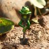 1pc Frog Gnome Shovel Garden Bonsai Craft Decorations Lipid Insert Home Outdoor Flowerpot Decor Creative Craft Decorative Item