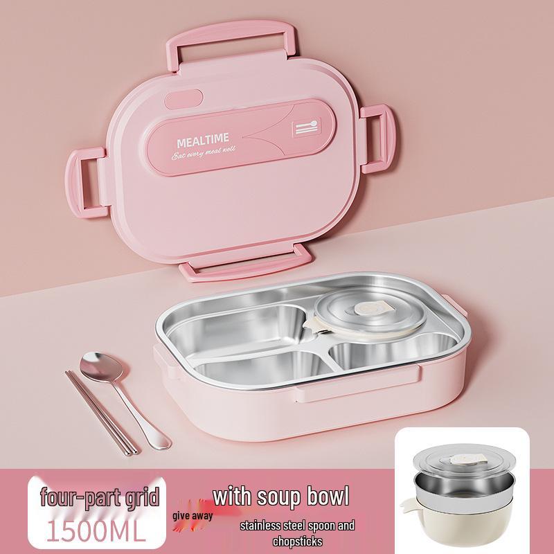 Microwaveable 316 Stainless Steel Insulated Bento Lunch Box for School Girls & Office Workers