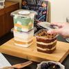 50Pcs Clear Plastic Cups Disposable Mousse Dessert Box With Lid Dessert Acrylic Food Cake Cup 150/250/380Ml Packaging Box