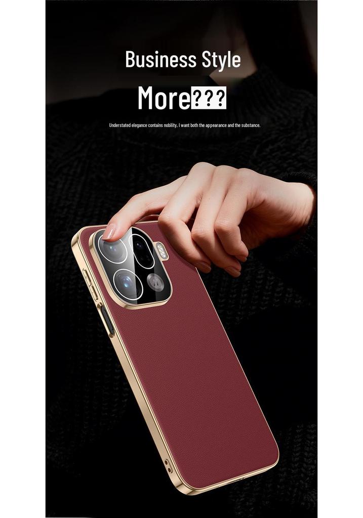 Oppo Find X9 Pro Premium Leather Phone Case - Stylish Protective Cover for Men and Women with Built-in Lens Protection.
