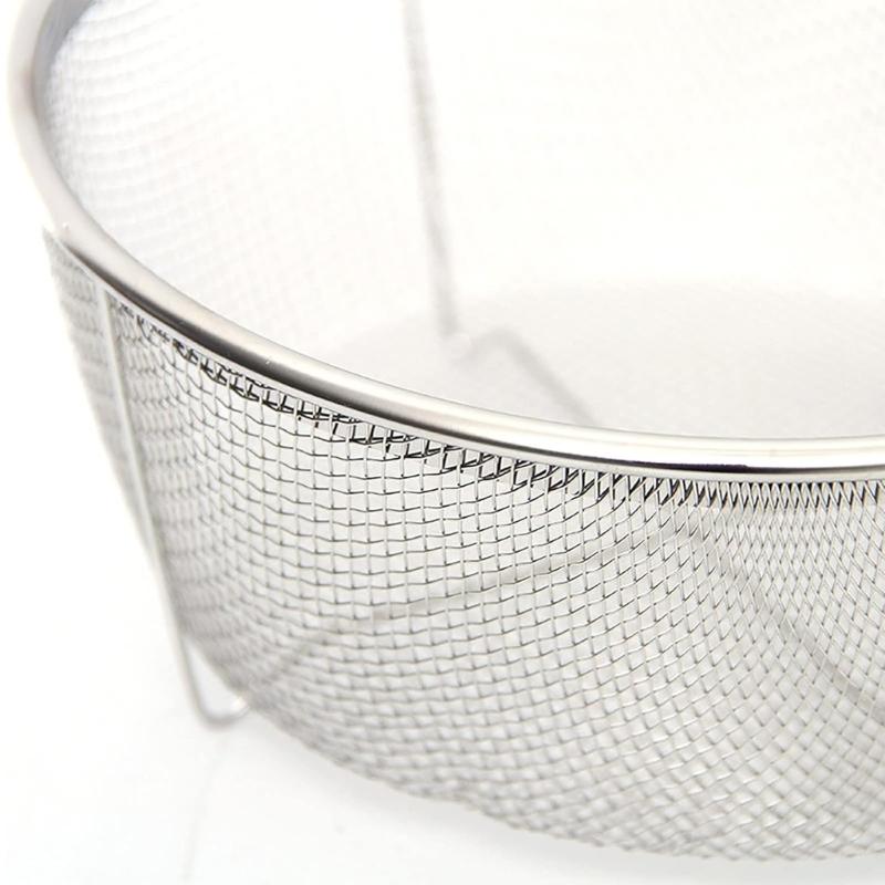 Filter Basket Frying Basket Cooking Tool Stainless Steel Texture Round Basket Cooking Accessory Deep Fryers Strainers