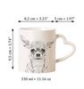 Chihuahua Short-haired, Chihuahua Smooth - Cup with a Dog, Adorable Cup with a Heart-shaped Handle, Universal Gift from the Art-Dog Brand