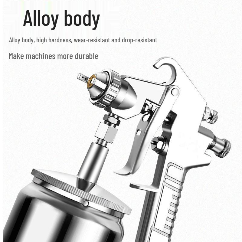 High-Quality Pneumatic Spray Gun with Dual Pots for Furniture, Car Paint, Household, and Textured Spraying