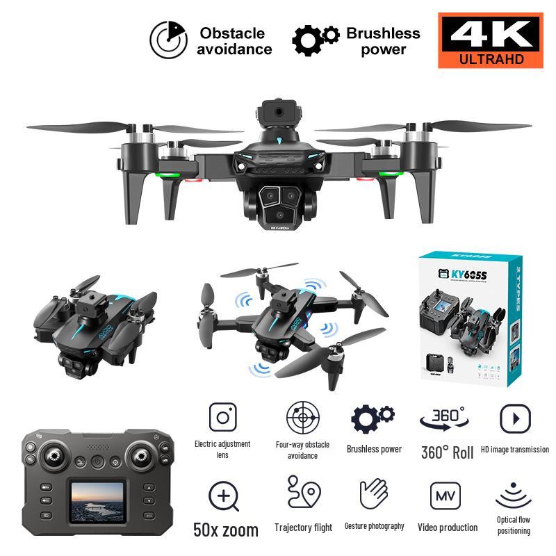 Ky605s Drone with Screen - HD Aerial Photography, Brushless, Optical Flow, Quad Axis Control