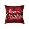 Christmas Theme Cute Christmas Elk Print Pattern Cushion Cover Home Living Room Sofa Decoration Polyester Pillow Pillow Cover