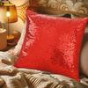 Sequin Pillow Case Shiny Sparkling Throw Pillow Cover Gold/Silver/Red Decorative Pillowcase for Couch Bed Sofa Party